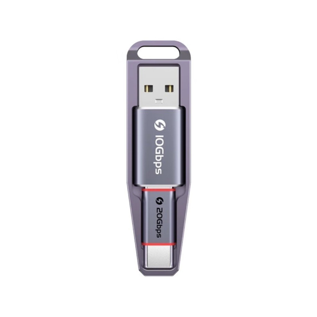 مبدل 2 در 1 تایپ سی به تایپ سی و تایپ سی به تایپ اِی جیی مدل JEYI 2 in 1 USB-C to USB-C And USB-C to USB-A Data Cable Converter