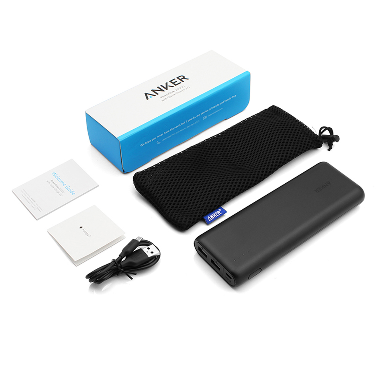 پاوربانک انکر مدل A1272 PowerCore With Quick Charge 3.0 با ظرفیت 20000 میلی آمپر ساعت