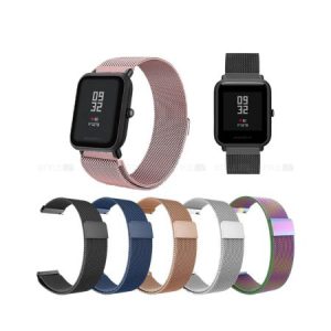 بند فلزی Milanese ساعت شیامی مناسب برای مدل Amazfit Bip سایز 20 میلی متر
