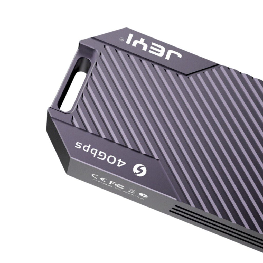 باکس هارد SSD تمام آلومینیومی مدل JEYI ASM2464 Hidden Line Aluminum SSD Box M.2 NVMe 2280 40 Gbps