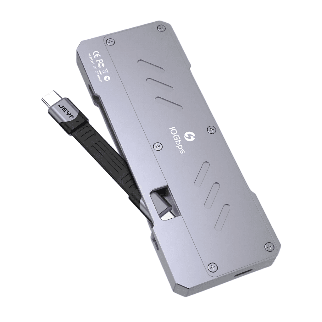 باکس هارد SSD تمام آلومینیومی مدل JEYI 22110 GTR Big-Mac Aluminum-Magnesium SSD Box M.2 NVMe 2280 10 Gbps Hidden line
